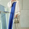 White and Blue Aegean Abaya Set