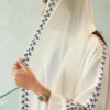 White and Blue Aegean Abaya Set