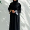 W108 Black Abaya