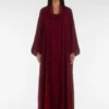 ELARA OXBLOOD Maroon Abaya