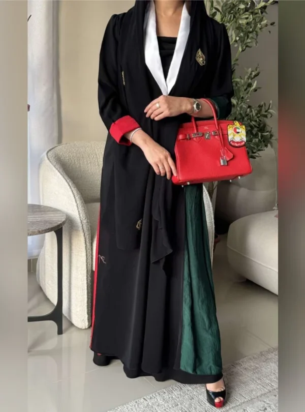 UAE Flag Black Abaya