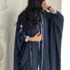 N14 Navy Blue Bisht Abaya