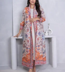 Pleated Open Abaya