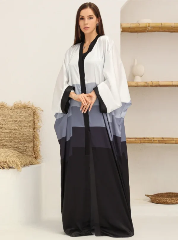 Satin Silk Abaya Kimono