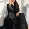 Black Abaya With Matching Headscarf