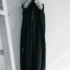 Black P49t Abaya with Metallic Sleeves
