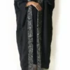 Reversible Tulle Abaya & Silver Embroidery
