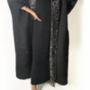 Reversible Tulle Abaya & Silver Embroidery