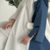 White Crepe Jeans Abaya