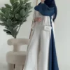 White Crepe Jeans Abaya