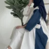 White Crepe Jeans Abaya
