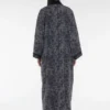 Black Lace Floral Abaya with Headscarf