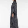 Black Lace Floral Abaya with Headscarf