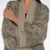 Brown Lace Flower Abaya with Headscarf