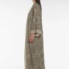 Brown Lace Flower Abaya with Headscarf