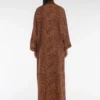Chestnut Lace Flower Abaya