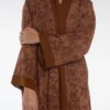 Chestnut Lace Flower Abaya