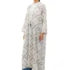 Cream Paisley Abaya & Matching Headscarf